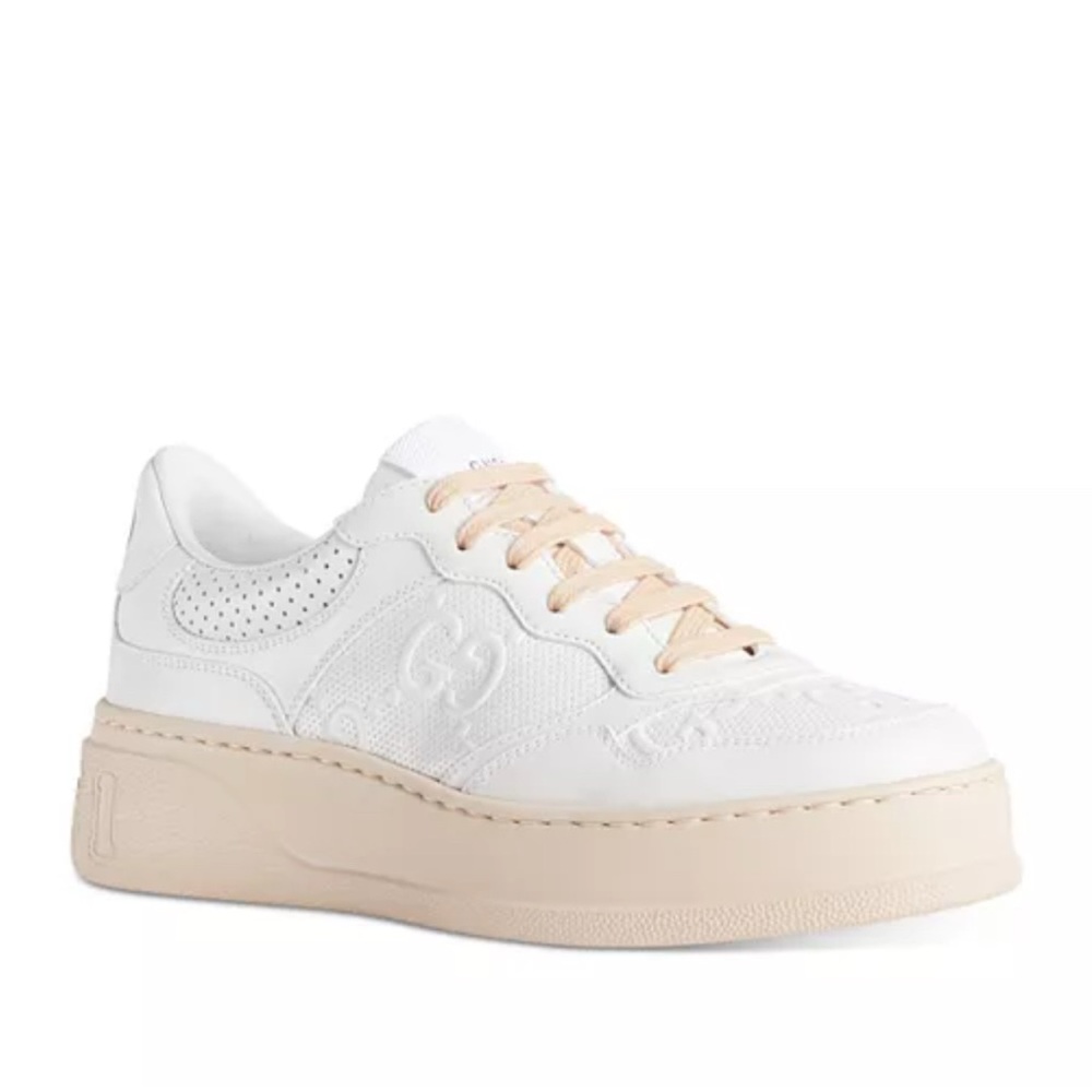 Gucci Women's GG Logo Platform Low Top Sneakers 36.5 NIB UNOWRN